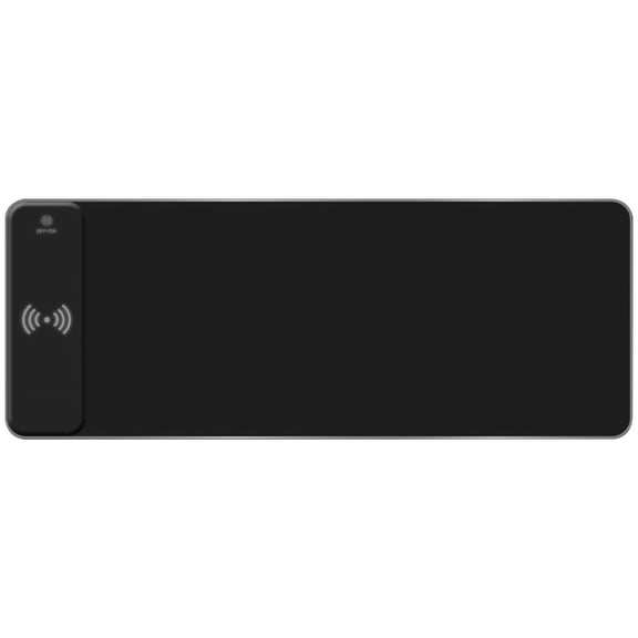 RGB Gaming Mouse Pad with wireless Charger, 31.5 in / 80 cm Extended Large Mousepad, 15W Fast Charging, 17 Lighting Modes, Touch Control, Non-Slip Rubber Base, Black