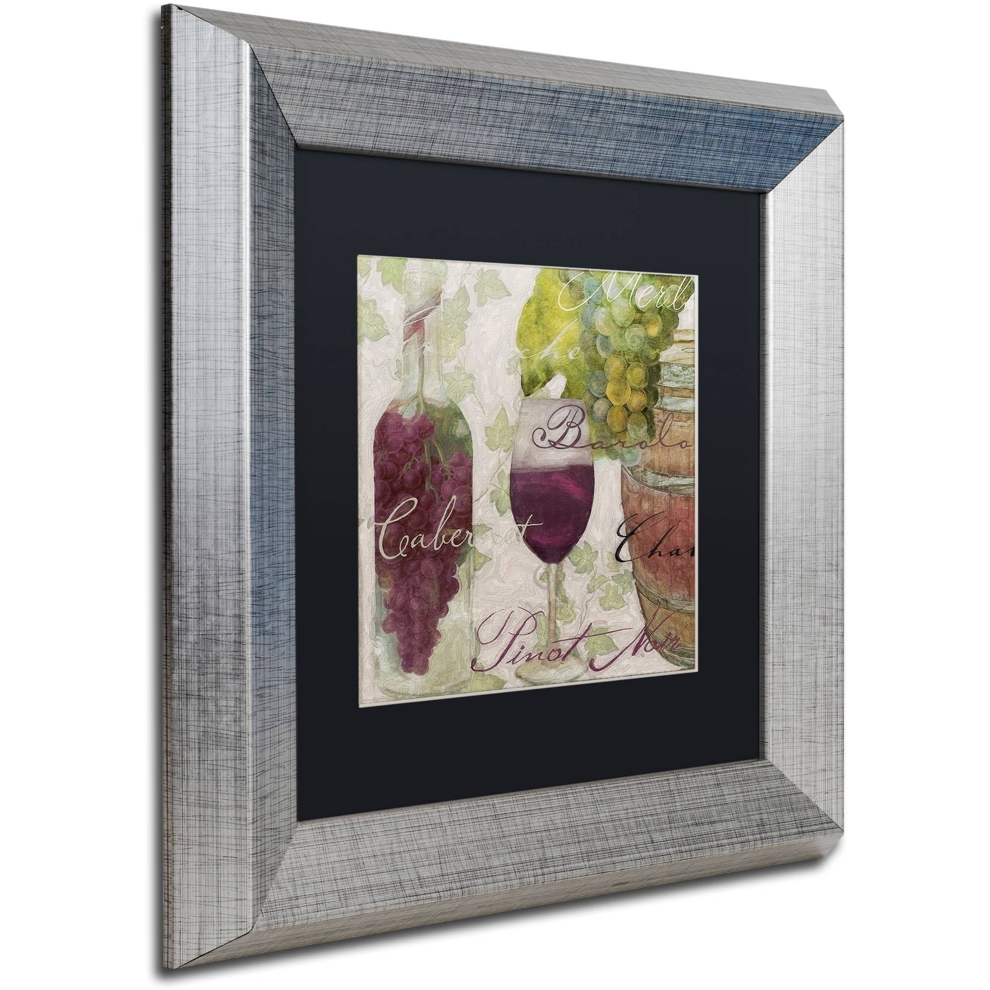 Trademark Fine Art "Wine Cellar I" Canvas Art by Color Bakery Black Matte, Silver Frame
