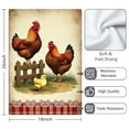 thumbnail image 3 of 2 Pcs Funny Kitchen Towels,Rooster Hen and Chicks Microfiber Dish Towels,Kitchen Tea Towels,Kitchen Towel Set (18" X 26"), 3 of 3
