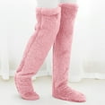 thumbnail image 6 of Rciityk Fuzzy Thigh High Socks for Women Winter Over Knee Plush Warm Sleeping Socks Long Knee High Socks New Year Gift, 6 of 8