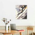 thumbnail image 2 of COMIO Black and White Canvas Art Wall Decor for Bedroom Framed Abstract Gold Gray Print Painting Modern Artwork 12x16, 2 of 4