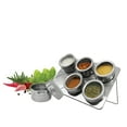 thumbnail image 1 of JS Gourmet - Ensemble de 6 Pots à Épices Magnétiques avec Plateau de Rangement, Acier Inoxydable, 1 of 2