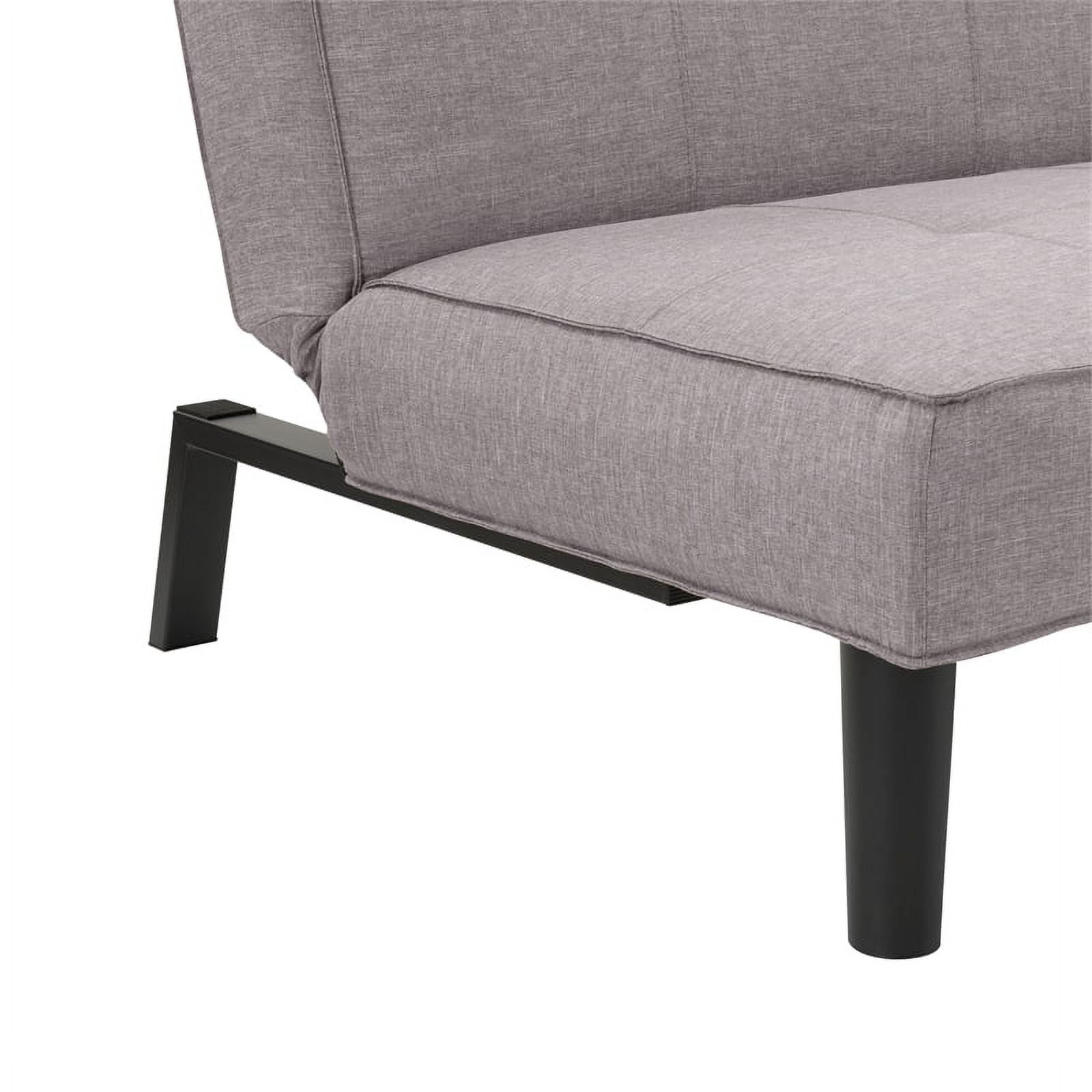 CorLiving LAR903S Convertible Futon Sofa Bed with Grey Khaki Mattress