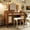 Espresso + MDF + Rubber Wood + Tempered Glass + 3 Drawers, variant on ChenyueFurn 1 Piece Adult Bohemian LED Lights 13 Hollywood Bulbs Table Set White