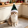 thumbnail image 4 of Fegute Christmas Pet Hat Santa Hat for Dogs Cats Holiday Party Decor Adjustable Size Cute Design Multicolor Comfortable Fabric Pet Accessories, 4 of 6