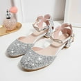 thumbnail image 6 of Huowey Girls Sandals Grils Dress Shoes Wedding Party Close Toe Glitter High Heels for Kids, 6 of 6