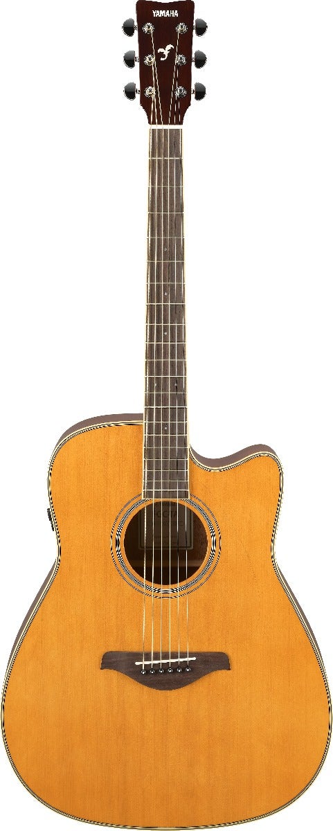 Yamaha FGC-TA TransAcoustic Dreadnought Cutaway Acoustic-Electric Guitar Vintage Tint