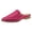 Fuchsia, variant on Women Classic Block Low Heels Slip On Mules Flats Loafers Pointy Closed Toe Backless Slipper Casual Dressy Shoes Size 9 Nude