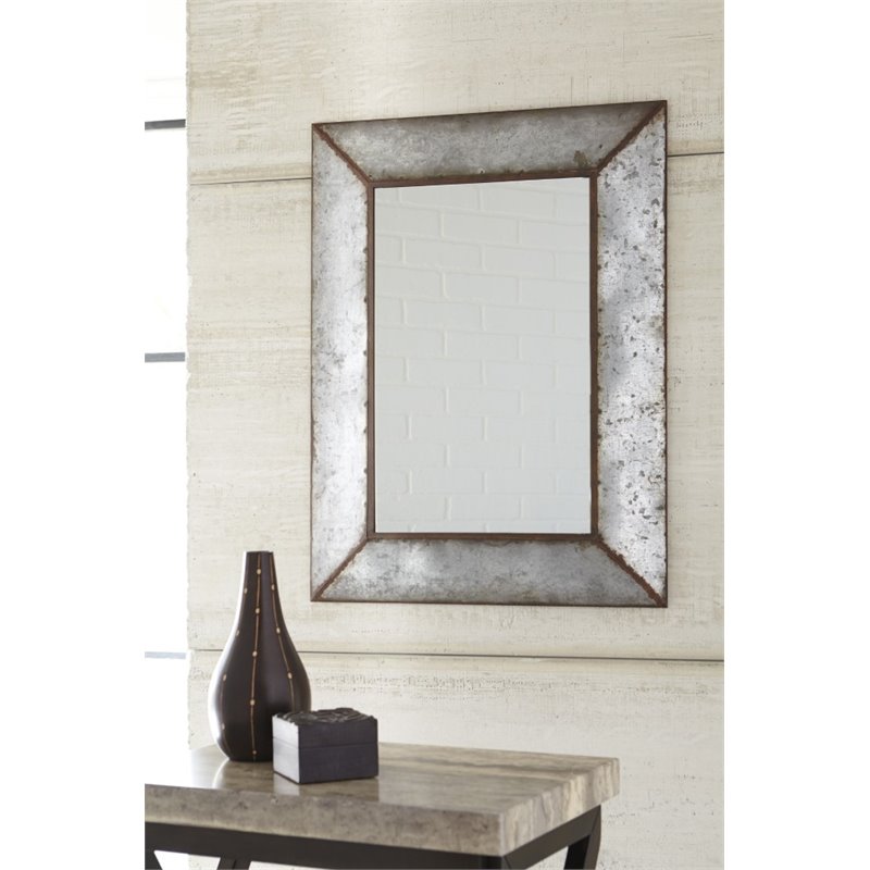 Ashley O'Tallay Decorative Mirror in Antique Gray Walmart Canada
