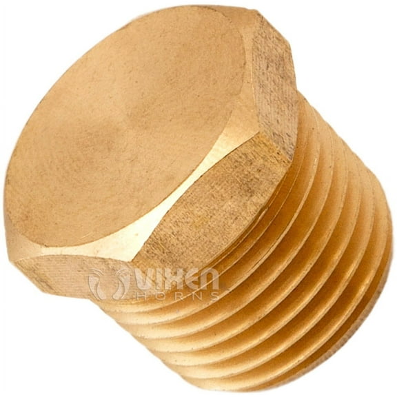 Vixen Horns 1/4" NPT Brass Hex Head Male Plug for Train/Air Horn Tanks VXA7514