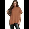 thumbnail image 1 of Suéter Holgado de Corta con Hombros Caídos para Mujer, Color Camello, Talla L, 1 of 9
