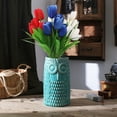 thumbnail image 4 of 3Pack Blue Red White Bouquet of Tulips Flower Decoration for 4th of July,Artificial Flower Independence Day Tulips, 4 of 9