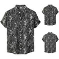 thumbnail image 2 of Wyzesi Chemise Veste Homme Fermeture à Glissière Homme Été Imprimé Col Rabattu Décontracté Manches Courtes Simples Chemises Saint-Valentin pour Hommes Drôle École, 2 of 8