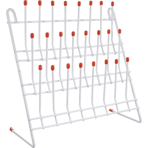 ColoMX Escurridor de vidrio para laboratorio: Escurridor versátil para tubos de ensayo y vasos de precipitados. Soporte metálico esencial para el secado de vidrio en laboratorios.