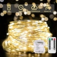 thumbnail image 1 of 10m x 100 LED String Lights, Battery Operated, Warm White, with Remote Control, Twinkle LED Lights for Camping, Bedroom, Backyard, Weddings, Trees, etc., 1 of 5