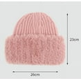 thumbnail image 2 of YooGuoGuo Knit Cuffed Beanie Hat for Women Plush Skull Cap Chunky Soft Stretch Winter Warm Crochet Hats Fuzzy Ski Cap, 2 of 4