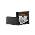 thumbnail image 2 of Lavish Modern Style King Bed with Fireplace and TV Stand made with Wood- Black, 2 of 5