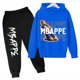 thumbnail image 2 of Conjunto de sudadera y pantalones con estampado de Mbappé para niños, primavera y otoño de 2024, conjunto de ropa deportiva de 2 piezas para niños y niñas, ropa para niños, 2 of 5