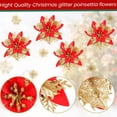 thumbnail image 4 of Christmas Fake Flower Eye-catching Anti-fade Faux Silk Flower Realistic Looking Xmas Flower Decor for Home-Red, 4 of 8