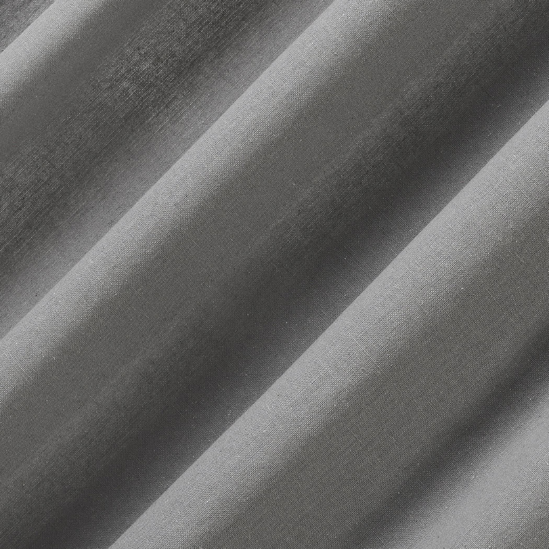 Archaeo  Cotton Blend Button Semi-Sheer  Tab Top Single Curtain Panel, 1 Panel, Gray, 40”W x 63"L