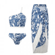 thumbnail image 5 of Conjunto de 3 piezas Vintage 2024 para mujer, traje de baño de dos piezas, bikini sexy + traje de baño de diseñador con vendaje, ropa de playa de verano, 5 of 5