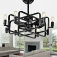 thumbnail image 2 of Warehouse of Tiffany Usard Black 32-inch 8-Light Lighted Ceiling Fan  Remote Controlled, 2 of 6