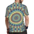 thumbnail image 2 of Wukai Round Mandala1 Print Men's Short-Sleeved Mesh T-Shirt,Quick-Dry Short Sleeve Workout T-Shirt-Medium, 2 of 8