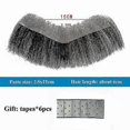 thumbnail image 2 of Men's Toupee Human Short Hairpiece Natural V Style Forehead Hairline Patch - First Nations, 2 of 5