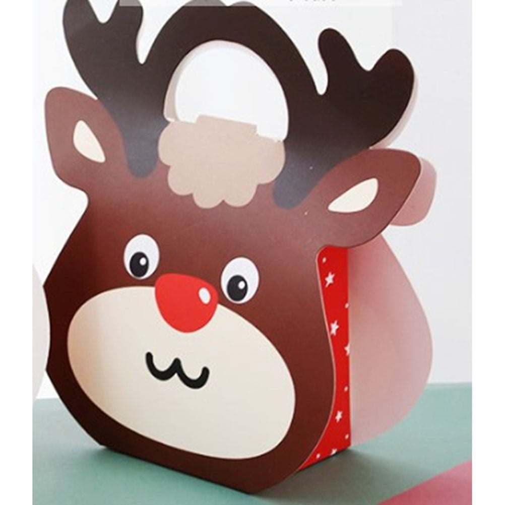 10 Pcs Elk Shaped Christmas Candy Box Cookie Package Case Chocolate Gift Boxes 