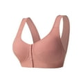 thumbnail image 5 of Razzly Comfortable Front Closure Women's Non Wired Bra Vest Style For Mature Women Lightweight And Versatile Everyday Wear Bras for Women,wireless bras for women Bras for Women No Underwire(Pink,44), 5 of 5