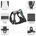 thumbnail image 4 of No Pull Dog Harness For X-Large Dogs Easy Walk Dog Vest Adjustable Collars Harnesses & Leashes Set Breathable Oxford Outdoor Walking Safety Reflective Strip Summer Watermelon Slice Blue White Striped, 4 of 9