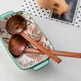 thumbnail image 6 of 1 PCS Japanese Soup Spoon Wooden Ramen Spoons with Long Handle, Tortoise Pot Spoon for Porridge Restaurant, Household, Eating Mixing Stirring Cooking (Porous), 6 of 6