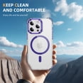 thumbnail image 3 of ELEHOLD for iPhone 16 Pro Case,Magnetic Compatible with Mag Safe Accessory Slim Thin Kickstand Shockproof Transparent Bumper Cover Non-Yellowing Shock-Absorbent Case for iPhone 16 Pro,Purple, 3 of 8