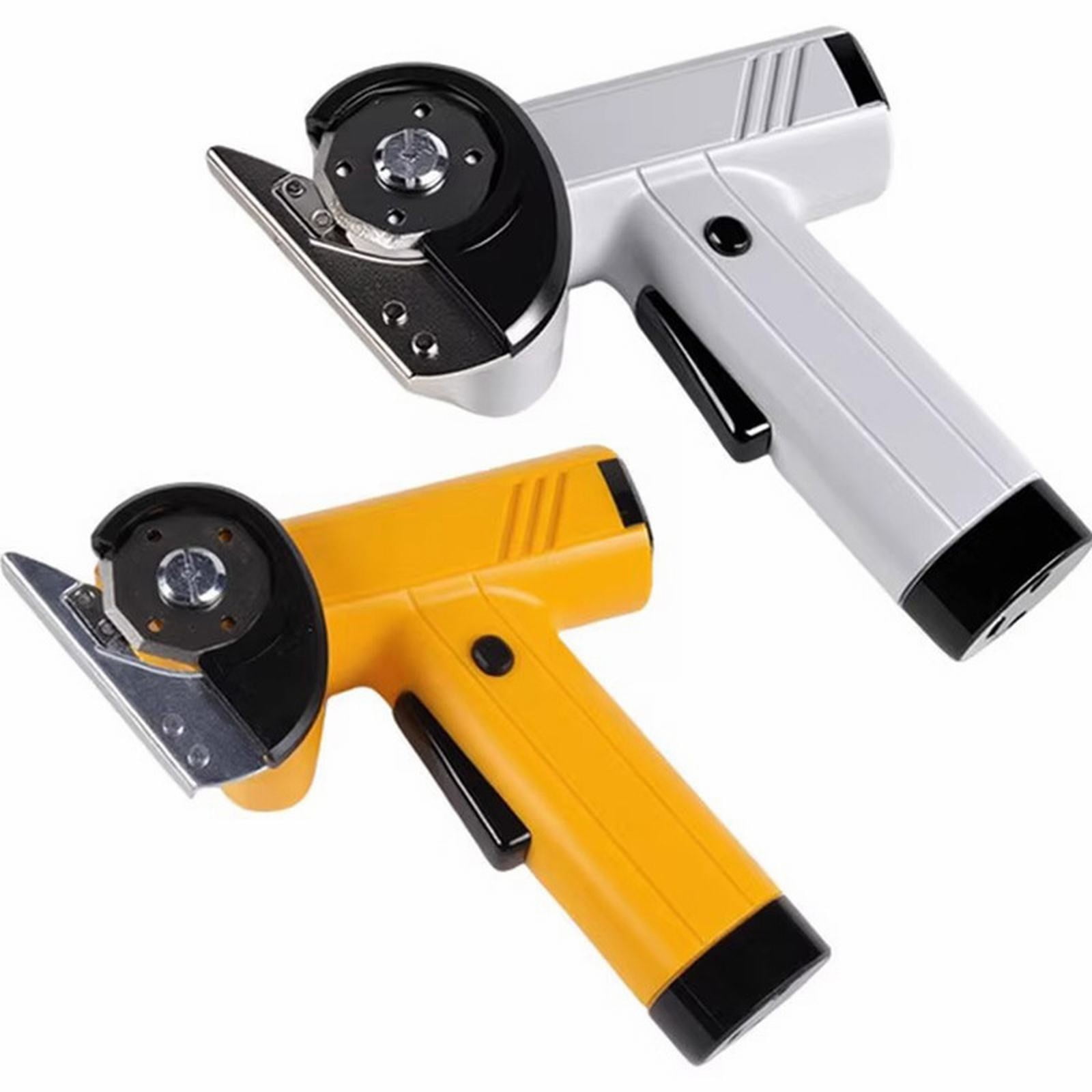 Rechargeable High-Speed Cardboard Cutter, Cordless Electric Scissors for Cardboard, Cordless Box Cutter with 2 Blades, Cloth Bag, USB Type-C, Rotary Cutting, Heavy Duty Power(White)