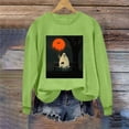 thumbnail image 5 of VKOYWKM Spooky Halloween Sweatshirt for Women Ghost Pumpkin Graphic Oversized Sweatshirt Crew Neck Long Sleeve Casual Fall Sweatshirt Holiday Party Pullover, 5 of 6