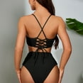 thumbnail image 6 of Summer Saving pimelu Bathing Suit for Women Bikini Sets for Women Two Piece Swimsuits Tummy Control Swimsuit Ladies Solid High Waist Strap Swimwear Tankini, 6 of 6