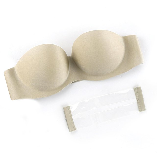 Sujetador sin tirantes GreenDStrapless Sujetador de esponja con realce con correa trasera recargable Sin rastro para