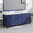 thumbnail image 5 of 84 In. W Navy Blue Double Bath Vanity Featuring White Quartz Top And 34in. Mirrors - Soft Close, Scratch Stain , 2 Cabinets, 14 Drawers For Generous Storage Class 84in. With Countertop & Interior, 5 of 6