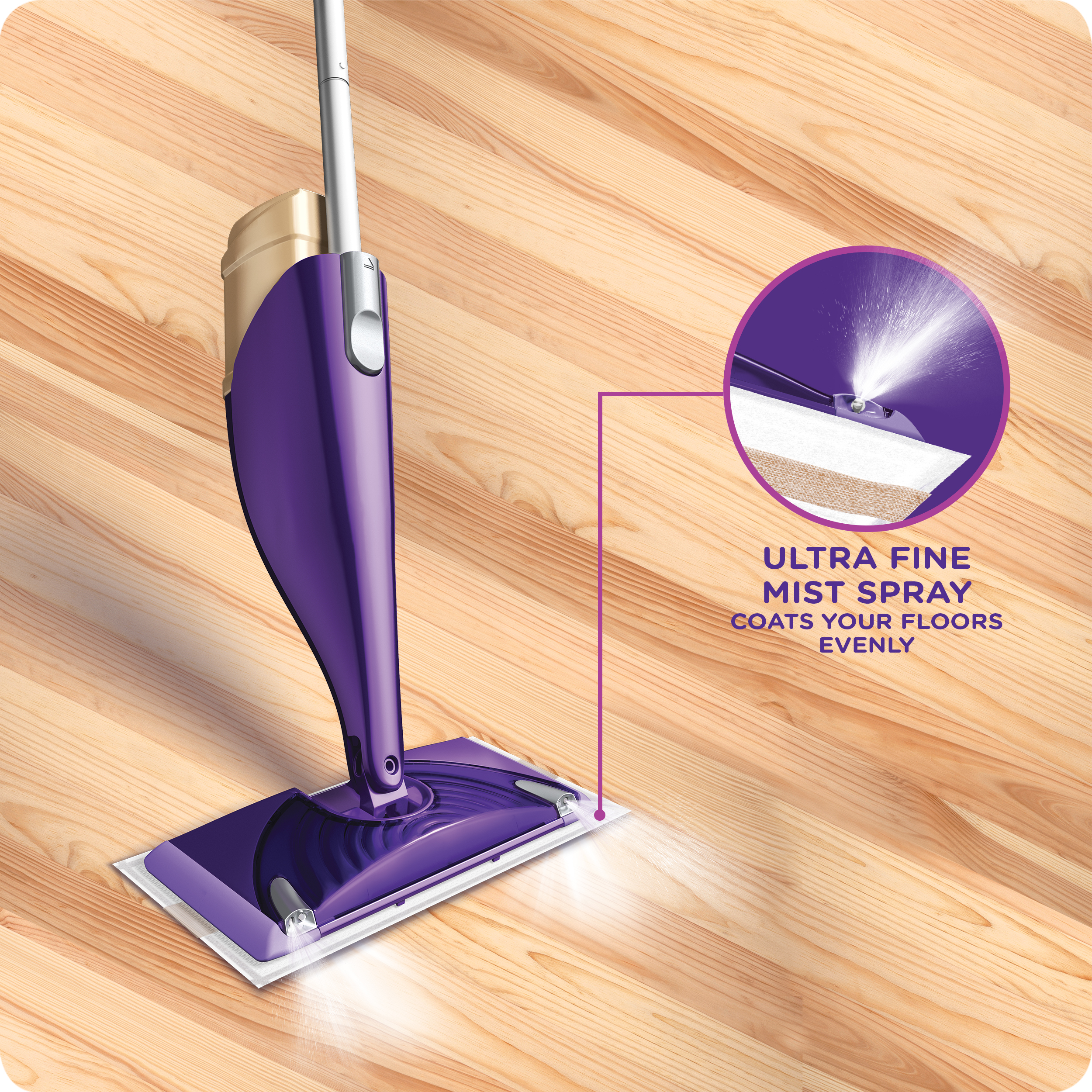 Swiffer WetJet Wood Mop Kit (1 Spray Mop, 5 Mopping Pads, 1 Cleaning Solution) - image 5 of 12