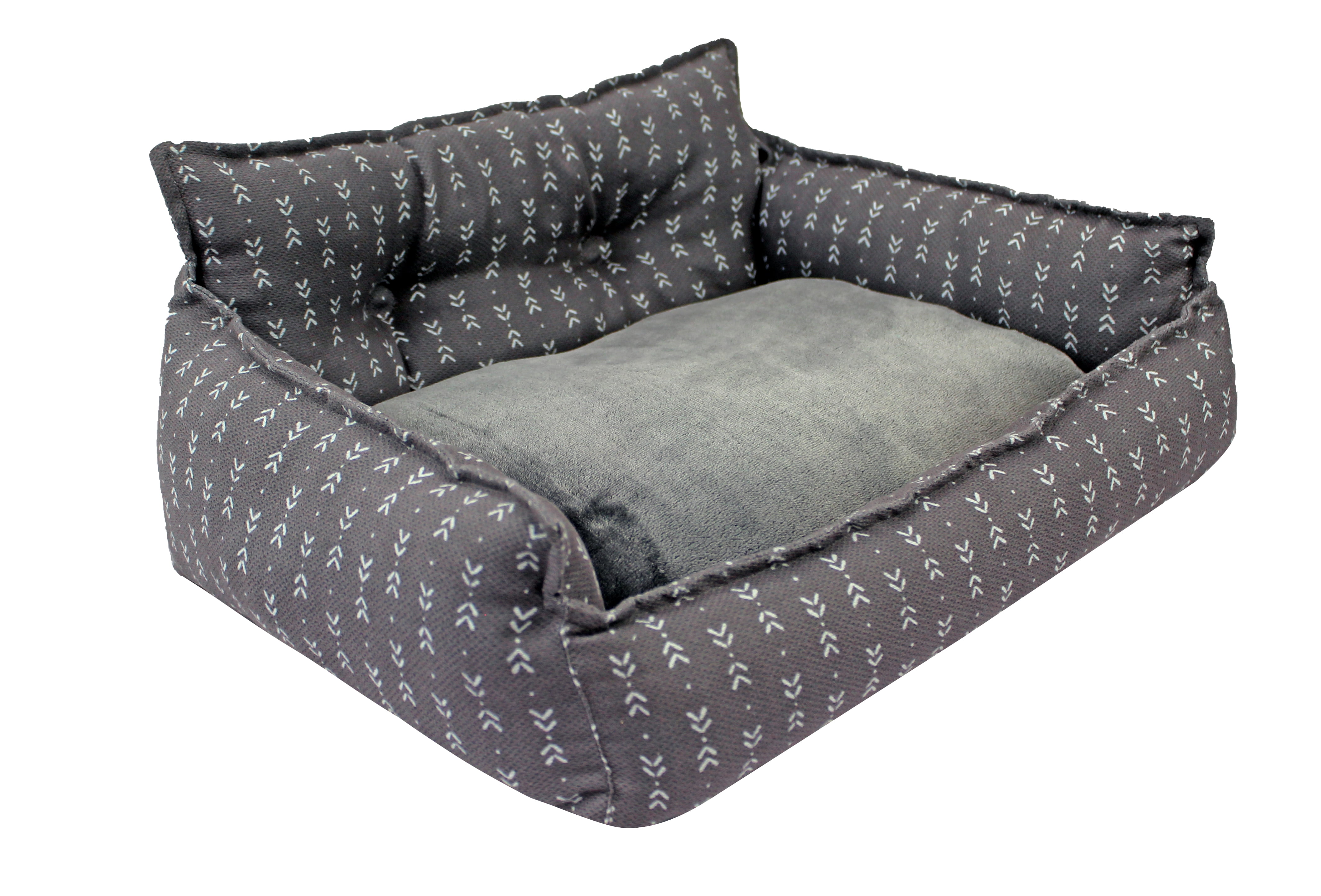 Vibrant Life Small Lounger Pet Bed, Gray, 21" x 17"
