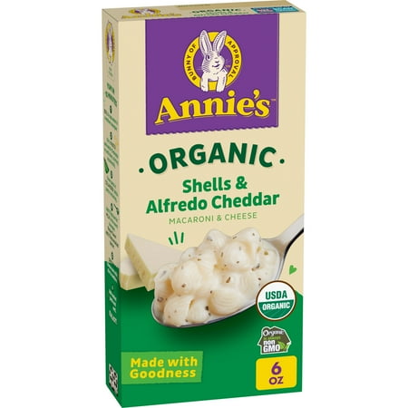 Annie's Organic Macaroni and Cheese, Shells and Alfredo Cheddar, 6 oz