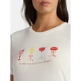 thumbnail image 3 of Christmas Women's Bright Spirits Graphic Tee from Holiday Time, Sizes S-XXXL, 3 of 4