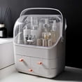 thumbnail image 4 of Cajón organizador de cosméticos transparente, soporte para artículos de tocador, estuche de almacenamiento para maquillaje, compartimentos, Almacenamiento y organización del hogar Doble capa Billuyoard HA071267-03B, 4 of 6