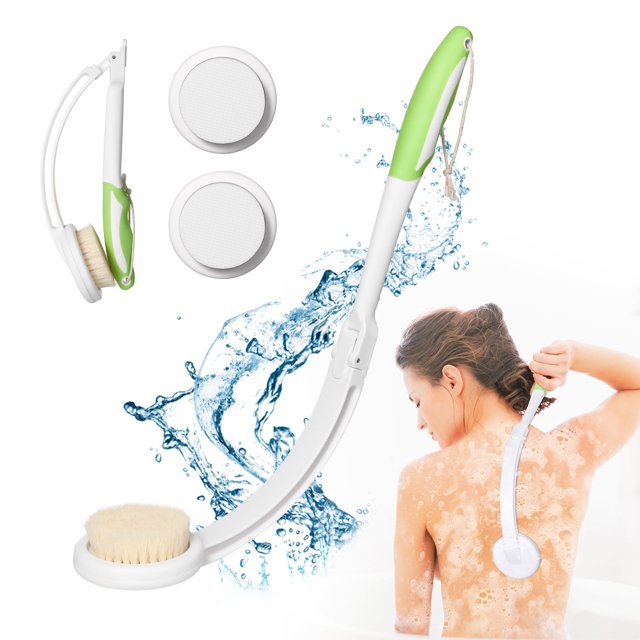 Set de cepillos de baño y aplicadores de loción Fanwer 3 en 1 con mango largo