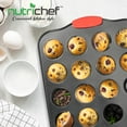 thumbnail image 4 of 24 Cup Muffin Pan - Deluxe Nonstick Gray Coating Inside & Outside With Red Silicone Handles, Compatible with Model: NCSBS10S (Black), 4 of 6