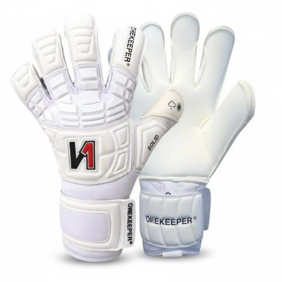 ONEKEEPER Solid White - Pro Level Gloves - No Finger Protection - 3.5 mm German Contact Latex
