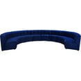 thumbnail image 3 of Maklaine 10-Piece Modular Contemporary Velvet Sectional Sofa in Navy, 3 of 13