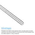 thumbnail image 4 of Uxcell Fully Threaded Rod 3/8"-16 UNC Pitch 304 Stainless Steel Right Hand 5.12" 4Pcs, 4 of 7
