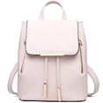 thumbnail image 1 of B&E LIFE Fashion Shoulder Bag Rucksack PU Leather Women Girls Ladies Backpack Travel bag (Beige), 1 of 7