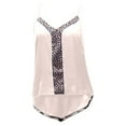thumbnail image 4 of Wang6 Womens Satin Silk Cami Pajama Sets 2 Piece Pjs Set Soft Spaghetti Strap Tank Top Shorts Camisole V Neck Leopard Printed Lounge Sleepwear Sets White XL, 4 of 4